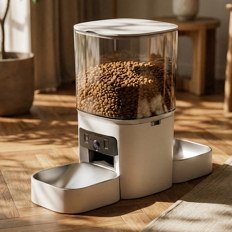 MAS-3007 Inteligentné kŕmidlo pre domáce zvieratá s dvoma šošovkami a 6 l priehľadným zásobníkom MAS-3007 Inteligentné kŕmidlo pre domáce zvieratá s dvoma šošovkami a 6 l priehľadným zásobníkom