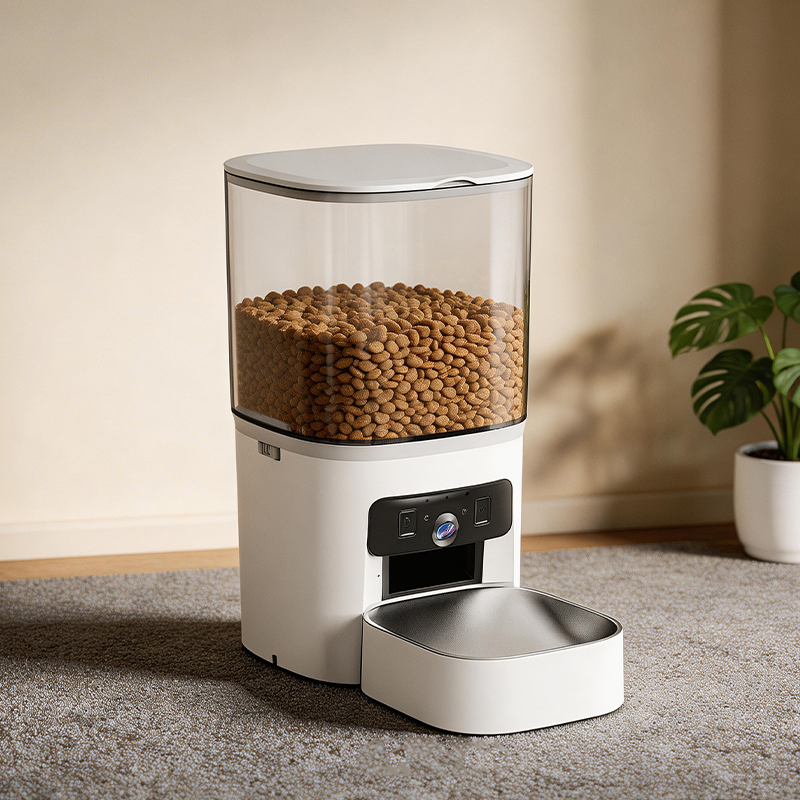 MAS-3007 Inteligentné kŕmidlo pre domáce zvieratá s dvoma šošovkami a 6 l priehľadným zásobníkom MAS-3007 Inteligentné kŕmidlo pre domáce zvieratá s dvoma šošovkami a 6 l priehľadným zásobníkom